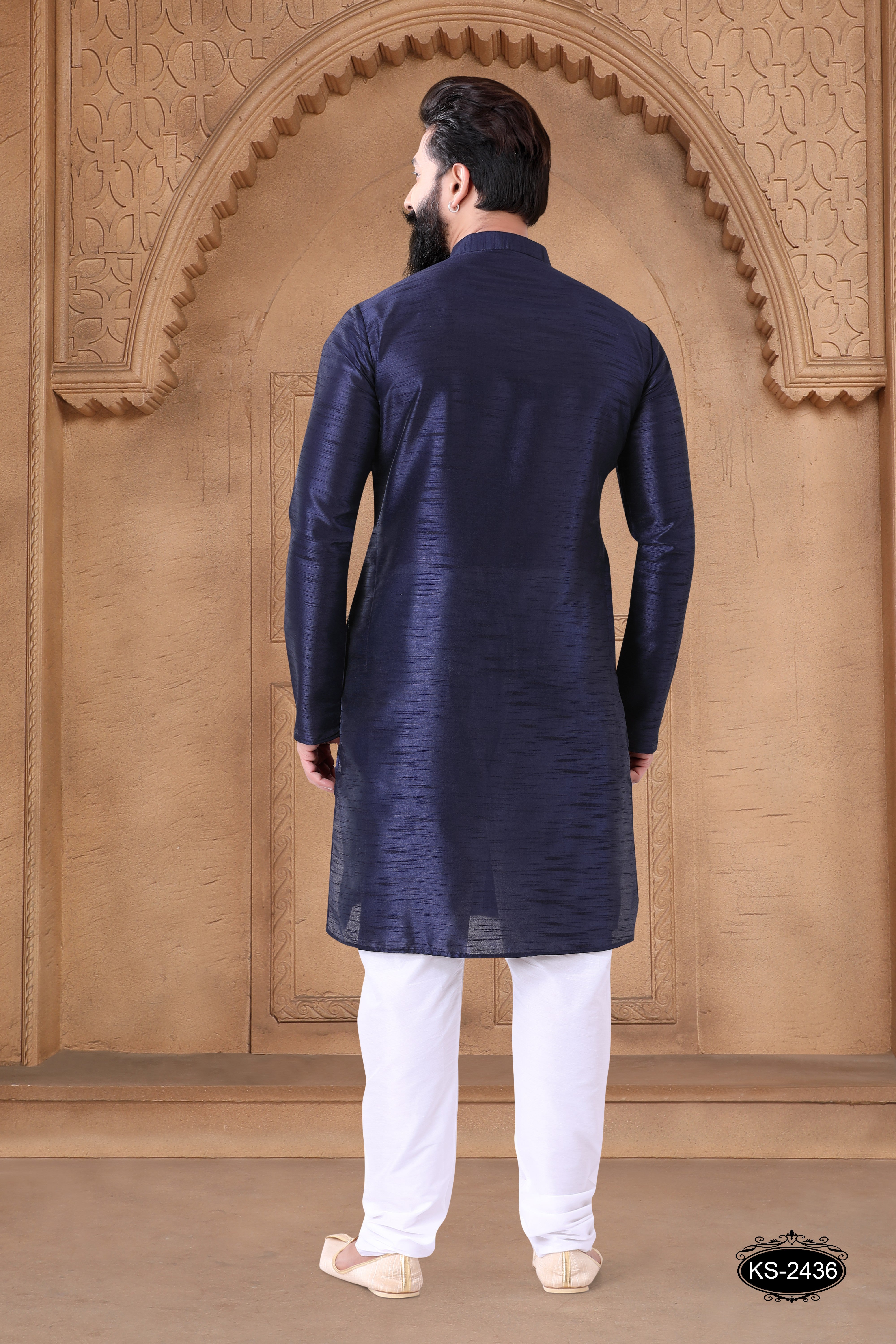 BLUE KURTA SET WITH DESIGNER PATTA IN UNIQUE STYLE