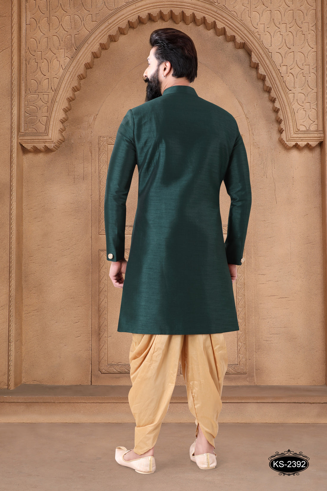 BOTTLE-GREEN HUE INDO-WESTERN SET FOR EVERY OCCASIONS