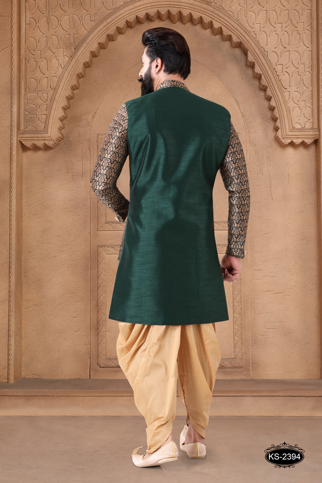 UNIQUE STYLE INDO-WESTERN SET IN GREEN HUE