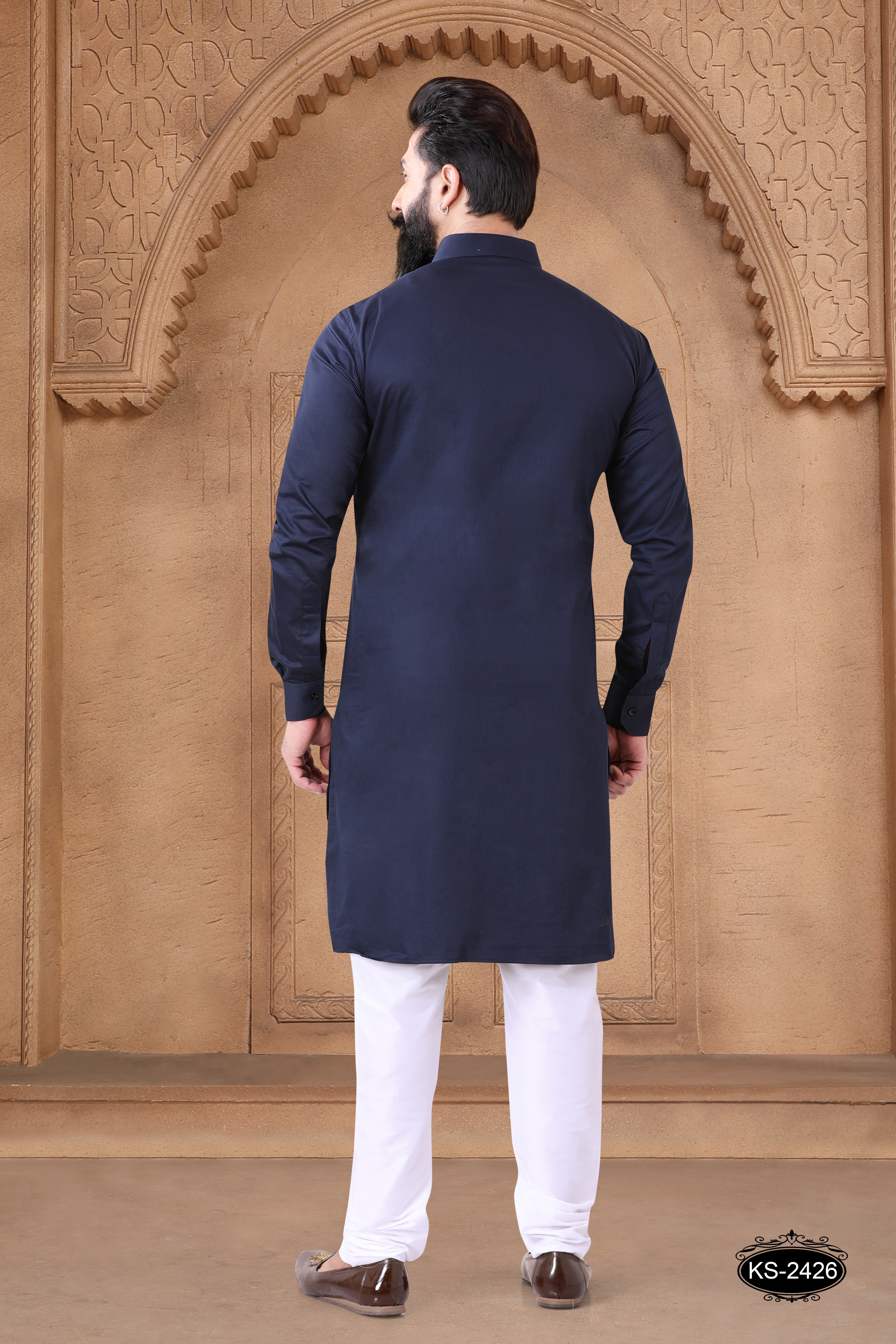 SOFT COTTON KURTA SET IN BLUE TONE