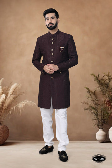 BROWN HUE INDO-WESTERN SET FOR EVERY CEREMONIES