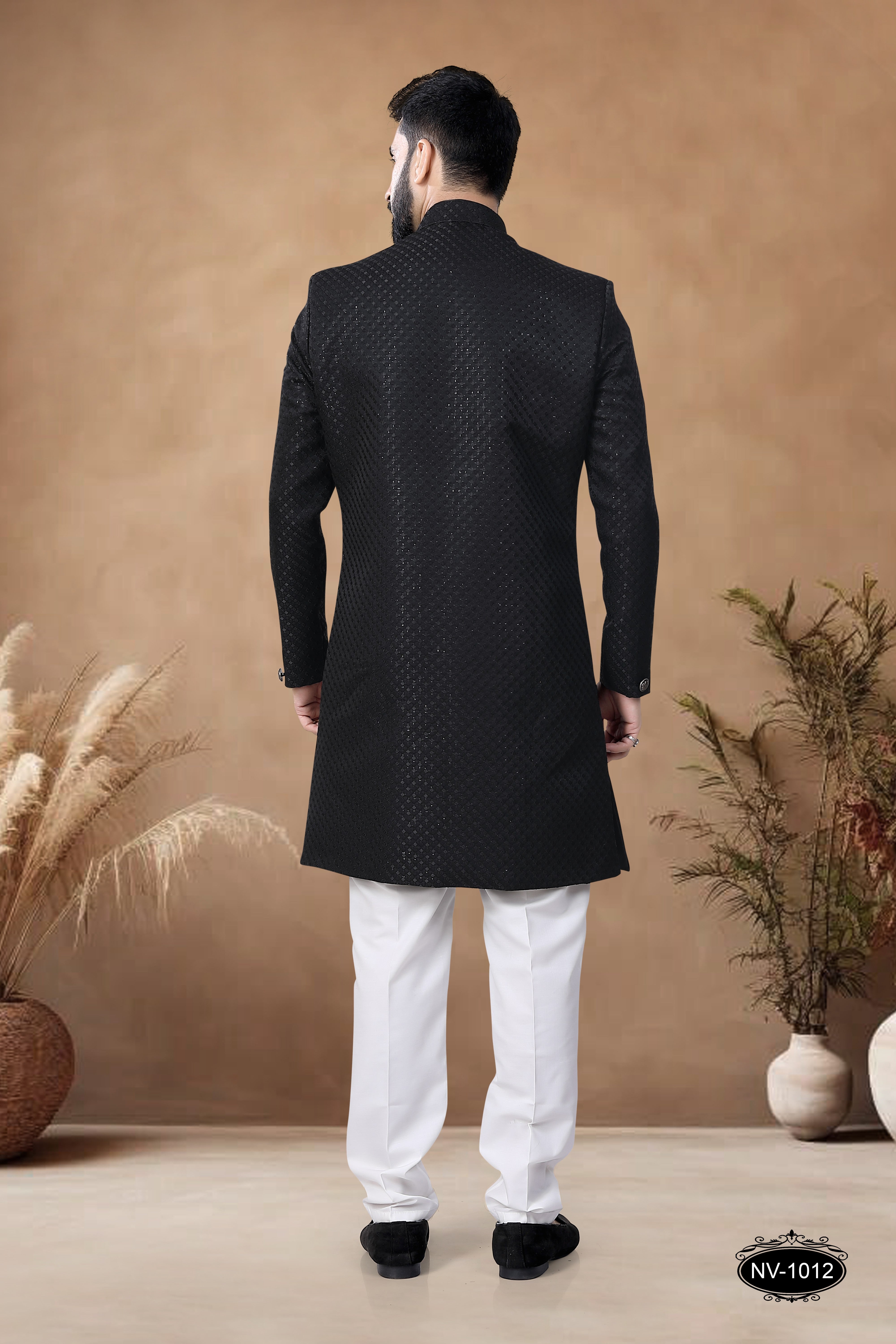 BLACK INDO-WESTERN SET FOR EVERY CEREMONIES