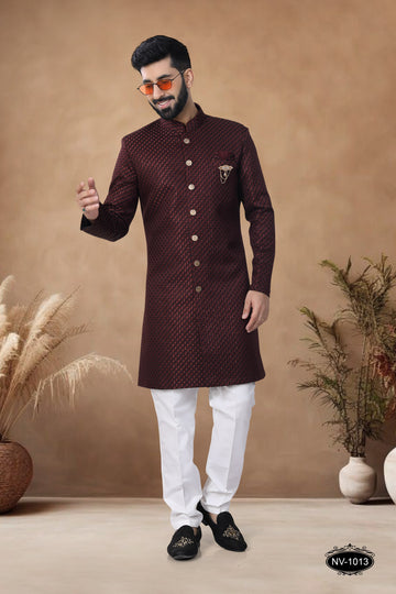 MAROON INDO-WESTERN SET FOR EVERY CEREMONIES