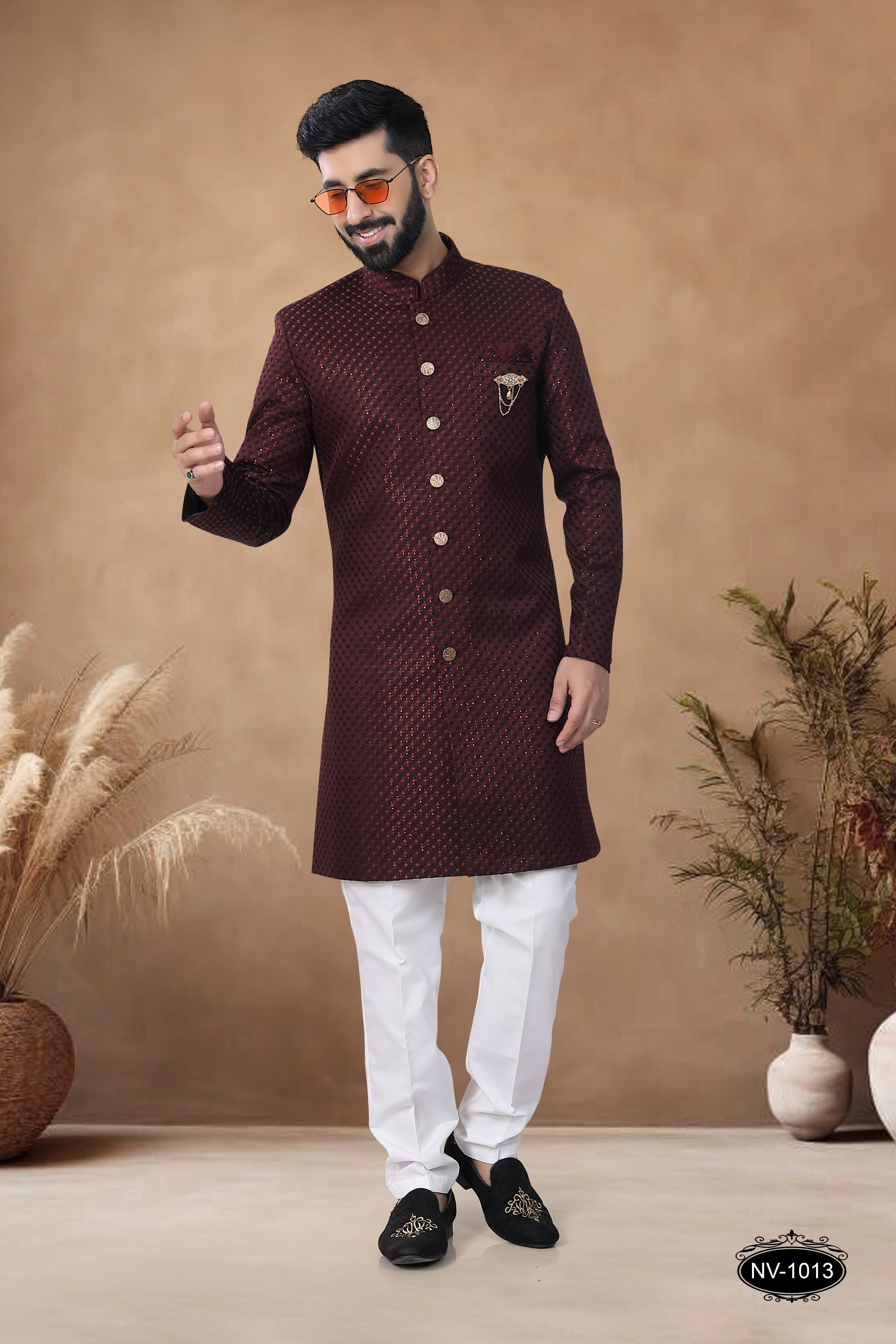 MAROON INDO-WESTERN SET FOR EVERY CEREMONIES