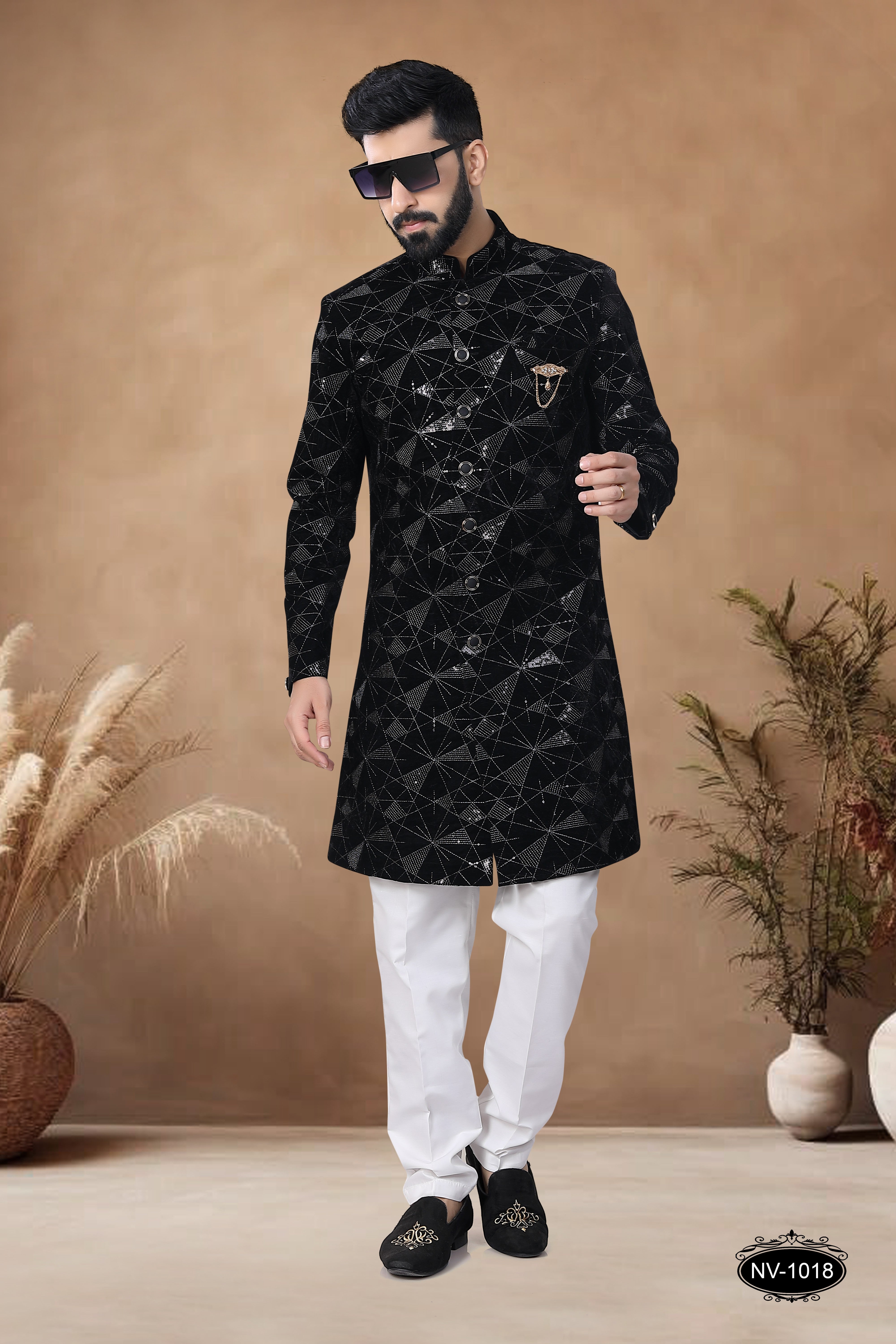 VELVET INDO-WESTERN SET FOR EVERY CEREMONIES