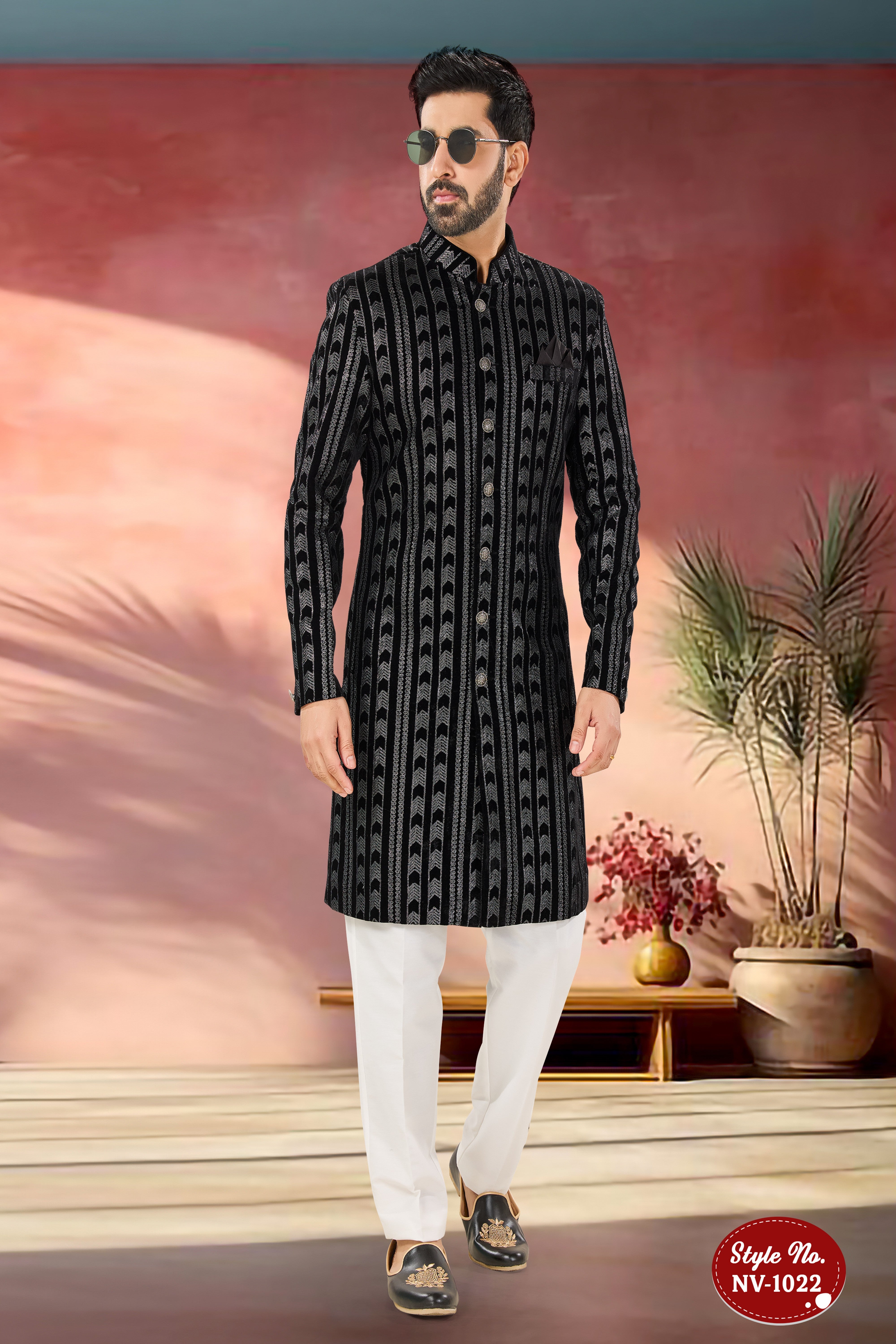 BLACK TONE INDO-WESTERN SET FOR EVERY CEREMONIES