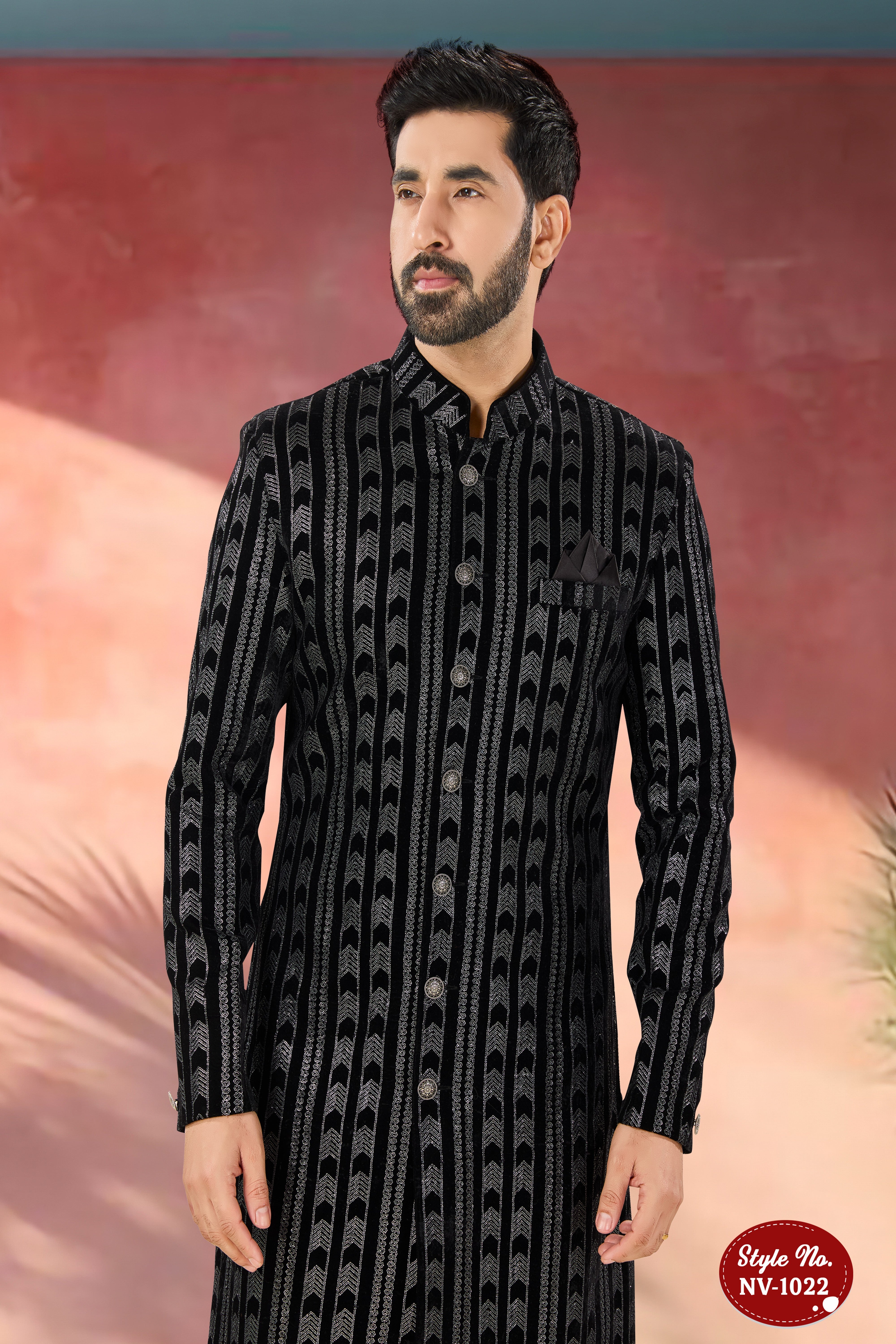 BLACK TONE INDO-WESTERN SET FOR EVERY CEREMONIES
