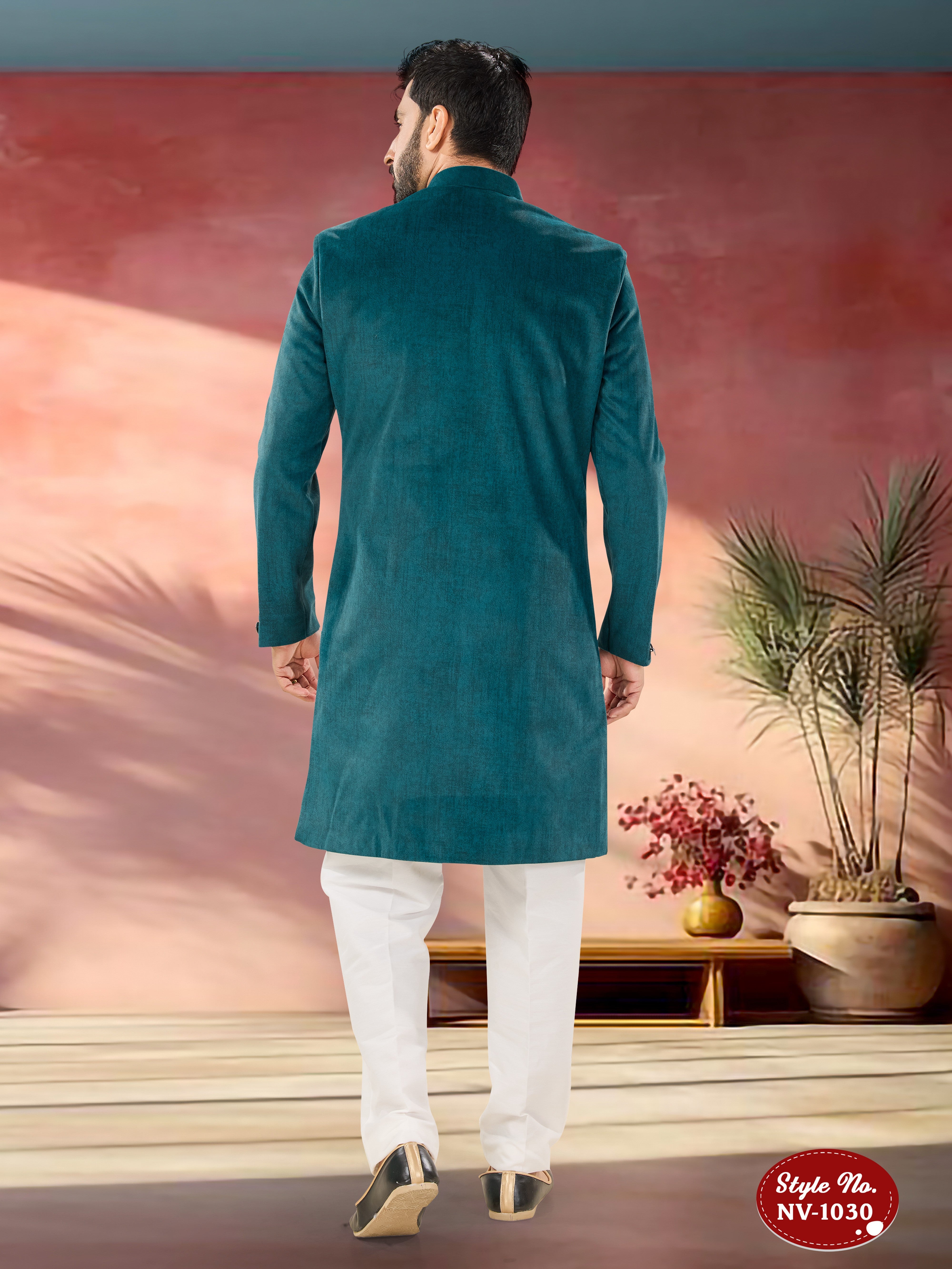 GREEN TONE INDO-WESTERN SET FOR EVERY CEREMONIES