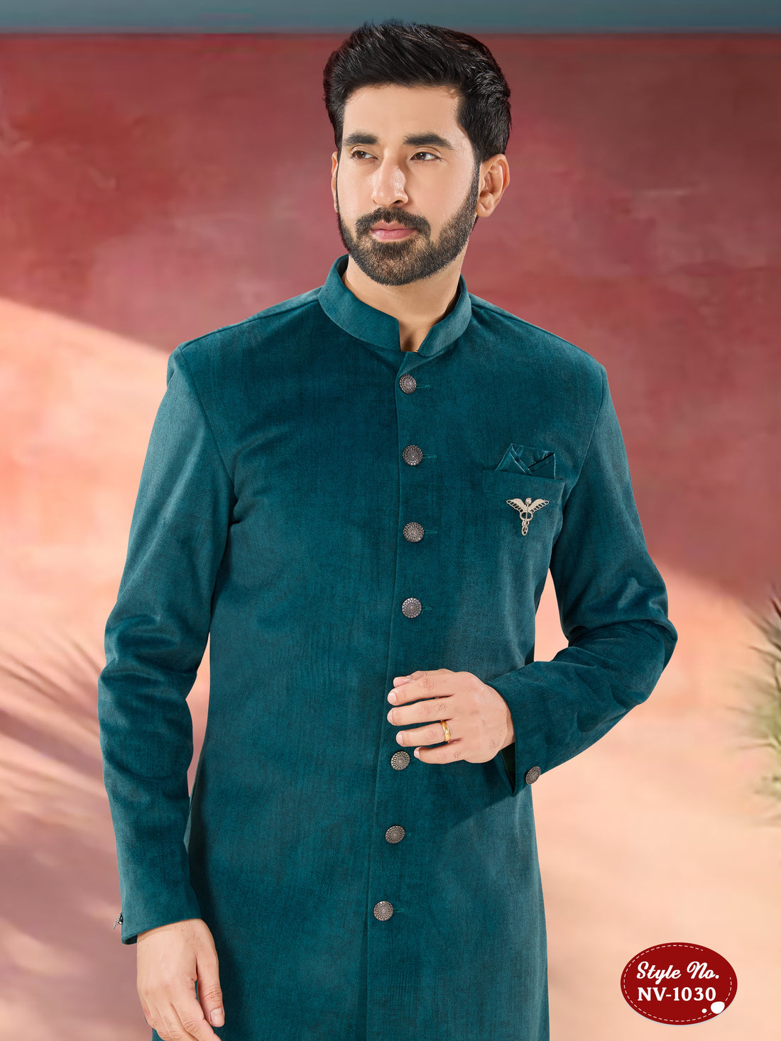GREEN TONE INDO-WESTERN SET FOR EVERY CEREMONIES