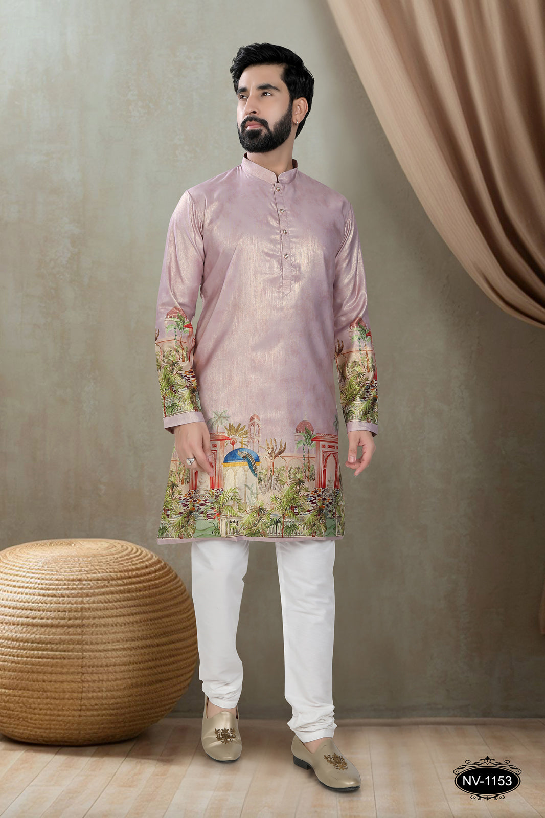 DESIGNER PANEL PINK KURTA WITH ASTER FOR ALL ETHNIC EVENTS