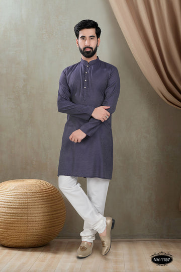 BLUE KURTA WITH GEOMETRIC DESIGN FOR ALL ETHNIC EVENTS