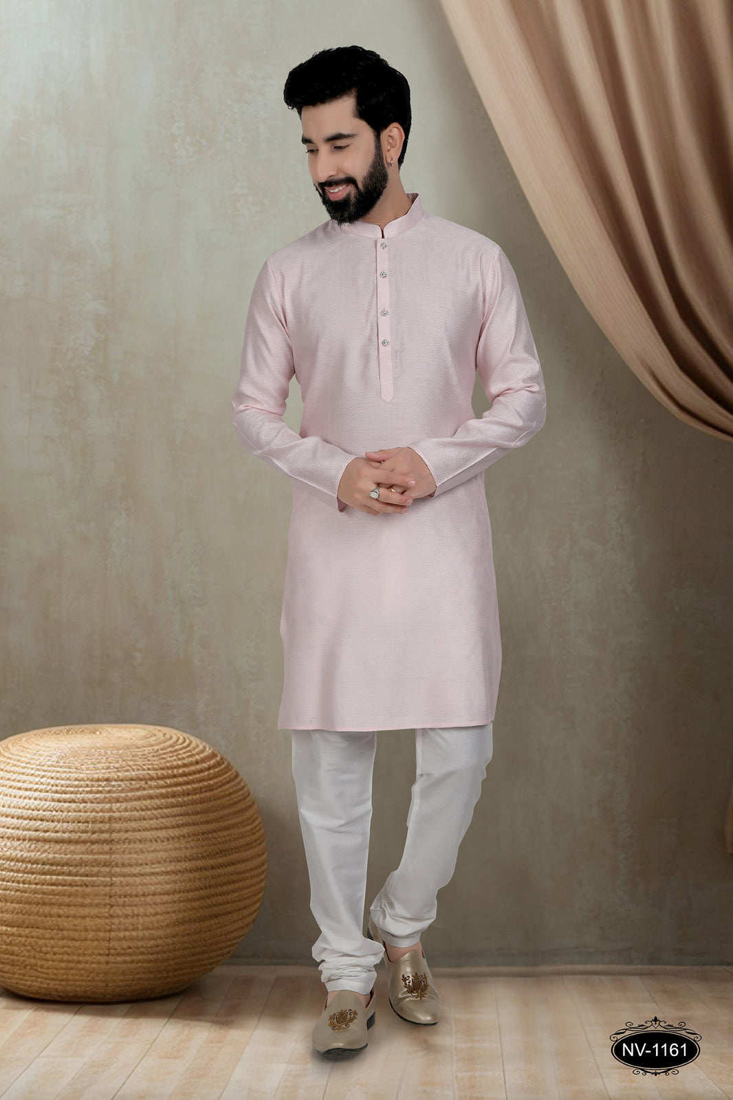 PINK KURTA WITH GEOMETRIC DESIGN ALL ETHNIC EVENTS