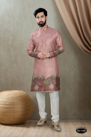 DESIGNER PANEL PINK KURTA WITH ASTER FOR ALL ETHNIC EVENTS