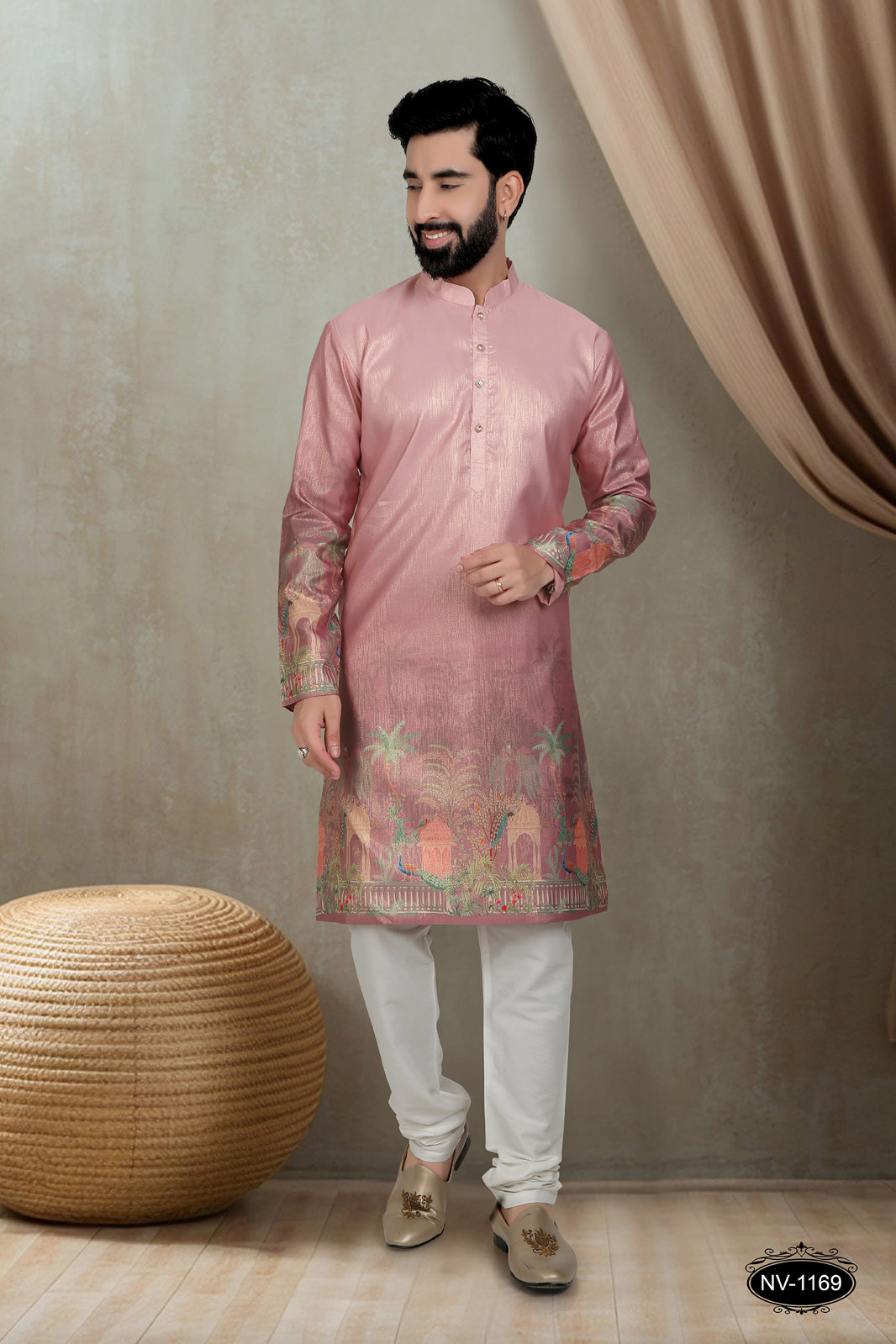 DESIGNER PANEL PINK KURTA WITH ASTER FOR ALL ETHNIC EVENTS