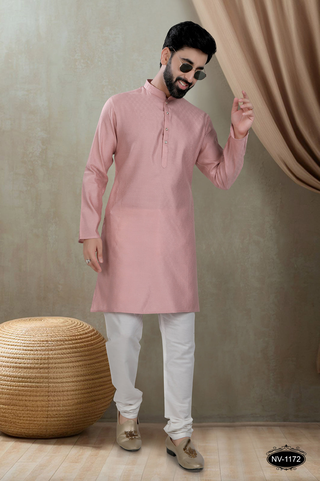 PINK KURTA WITH GEOMETRIC DESIGN FOR EVERY ETHNIC EVENTS
