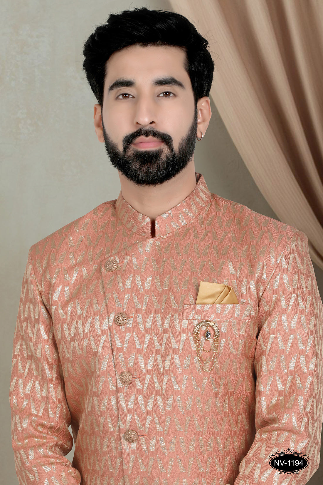 ORANGE TONE INDO-WESTERN SET FOR EVERY CEREMONIES