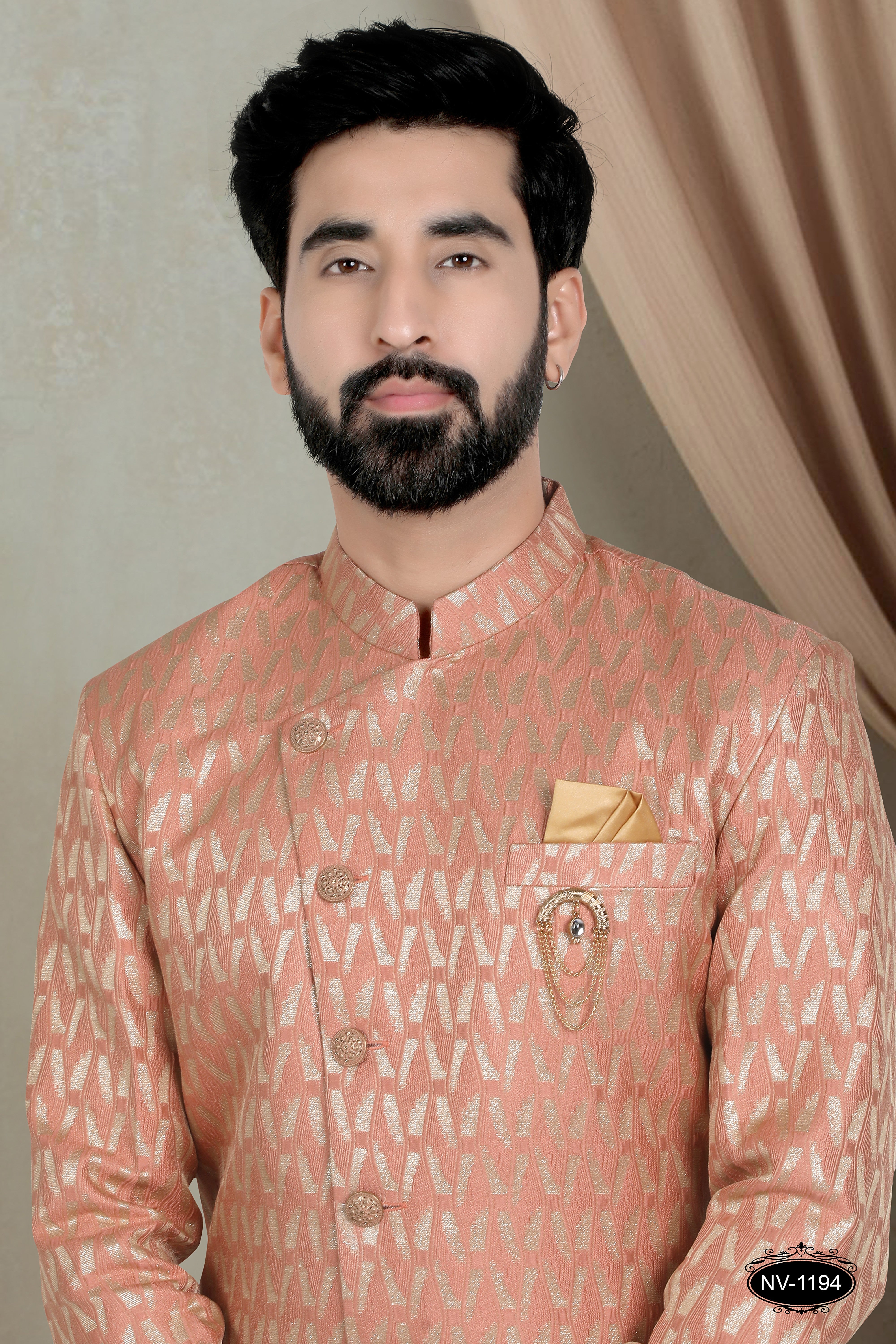 ORANGE TONE INDO-WESTERN SET FOR EVERY CEREMONIES