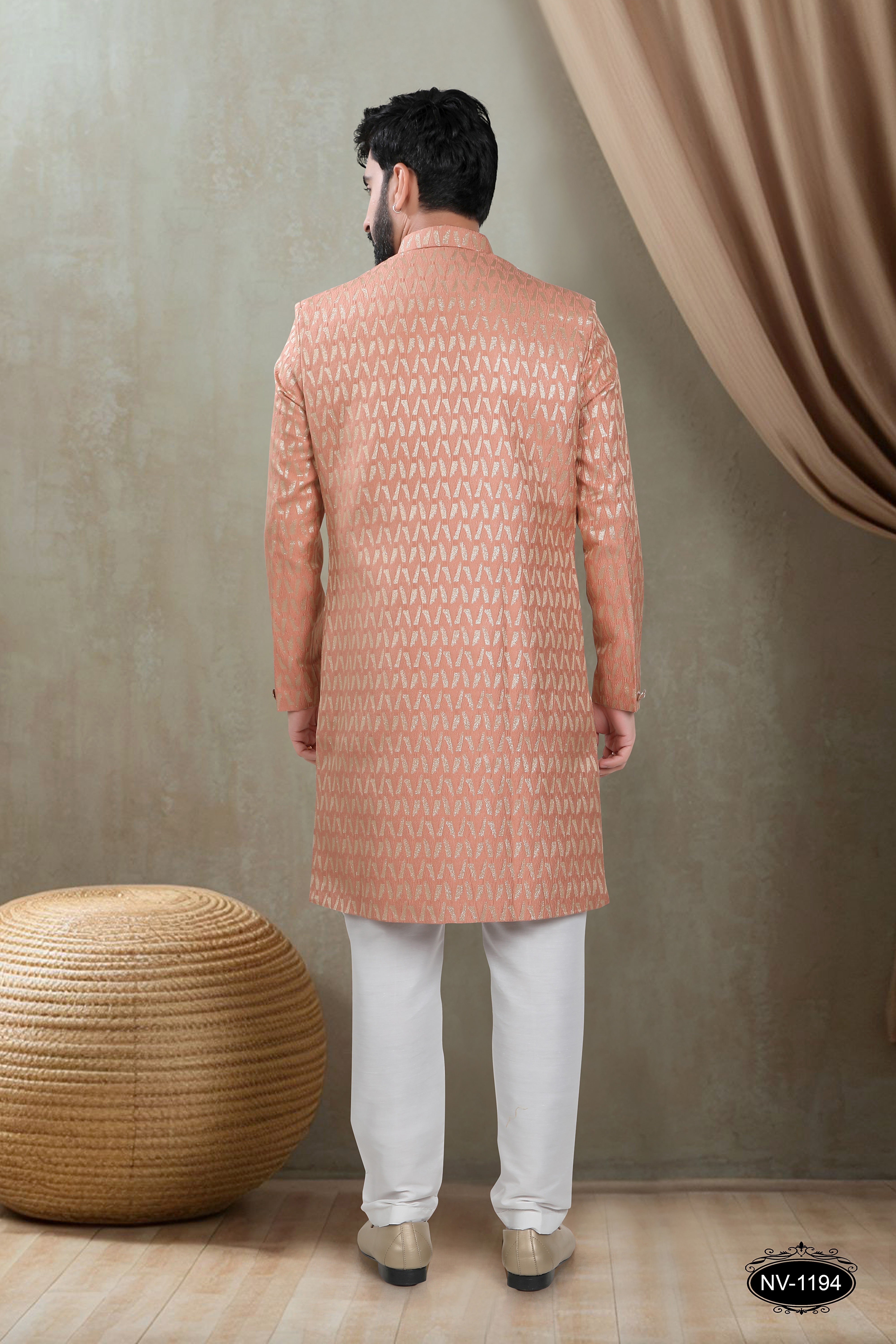 ORANGE TONE INDO-WESTERN SET FOR EVERY CEREMONIES