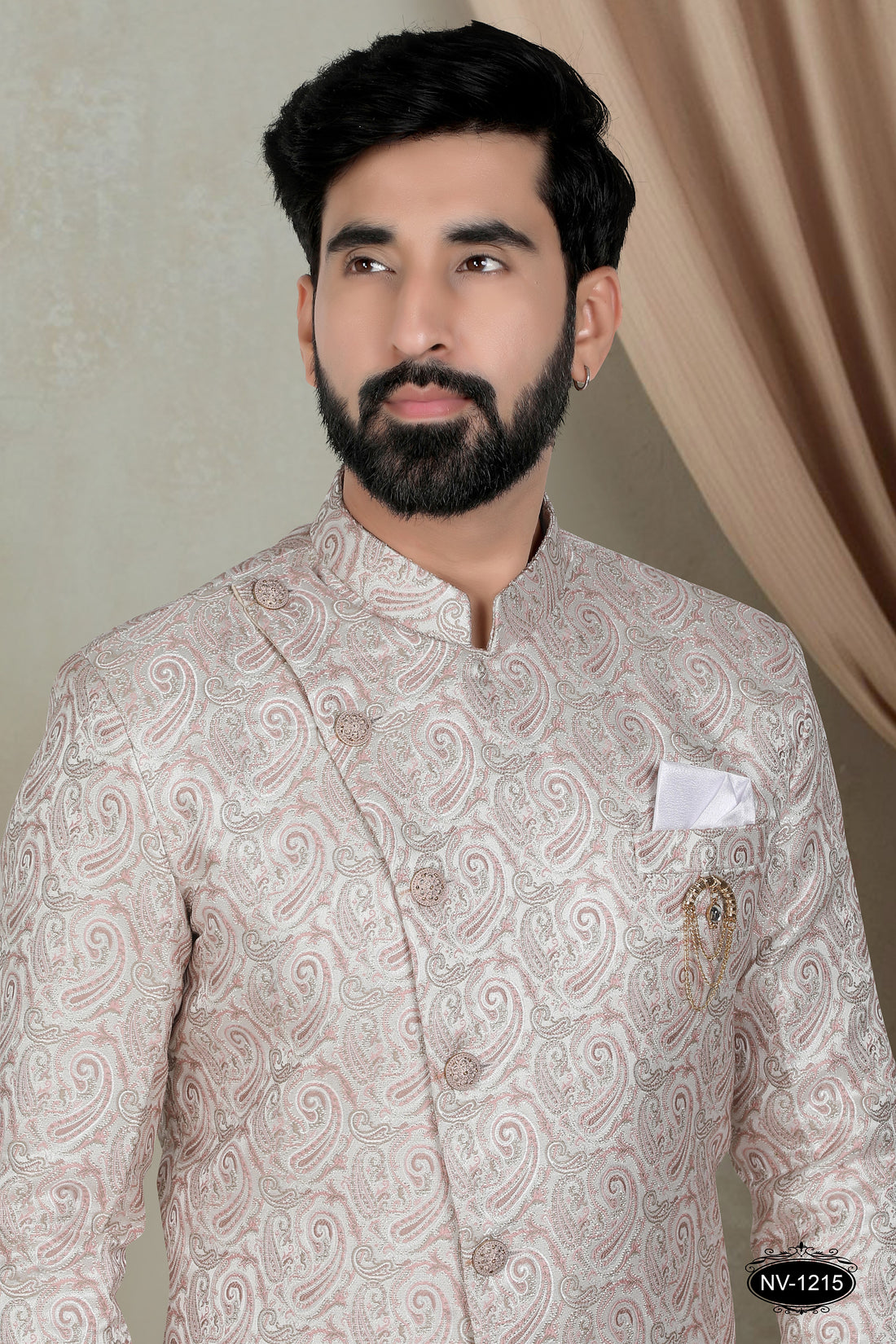 PINK TONE INDO-WESTERN SET WITH SELF-DESIGN FOR EVERY CEREMONIES