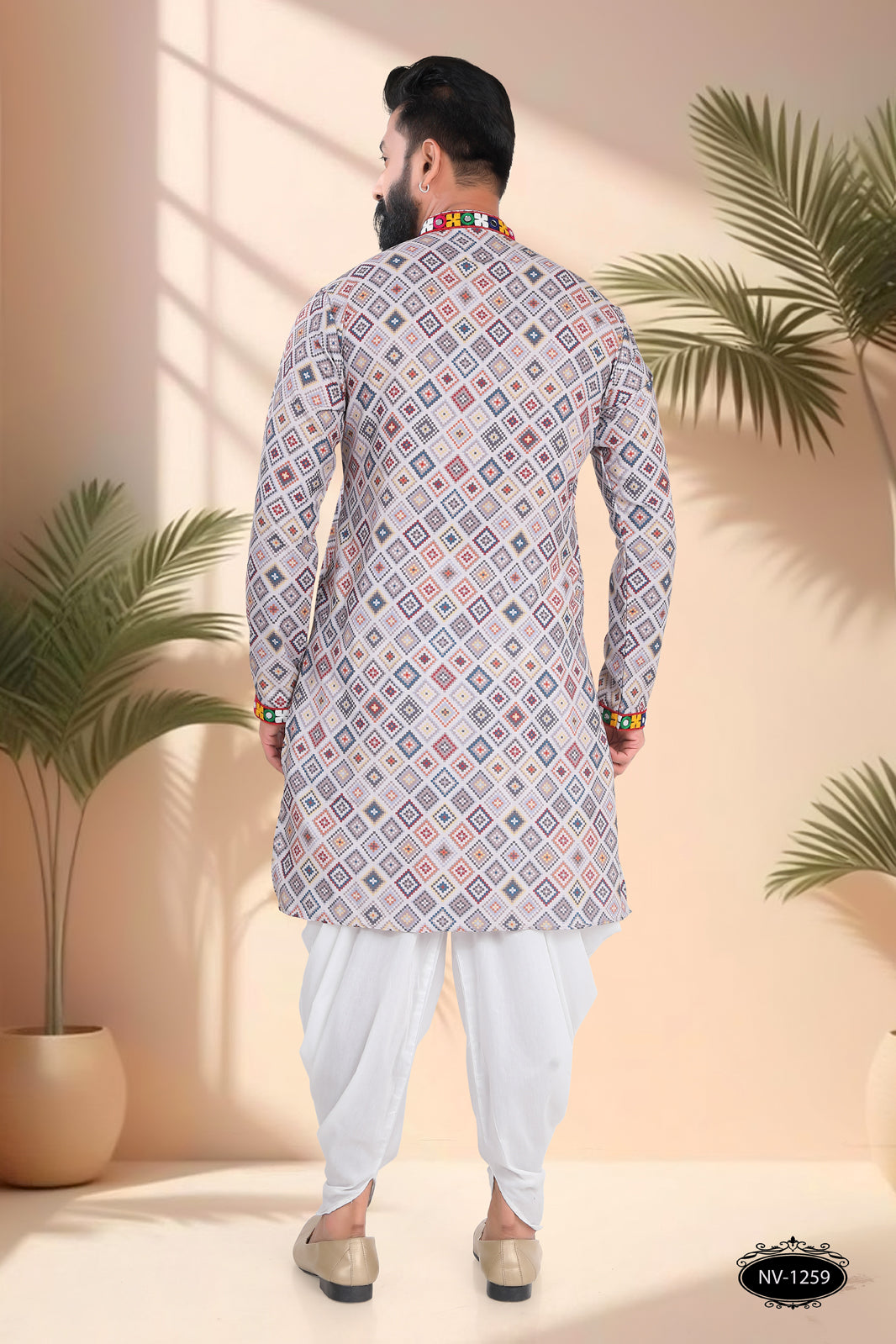 MULTI-COLOUR ONLY KURTA WITH LACE & PATCHWORK ACCENTS FOR NAVRATRI