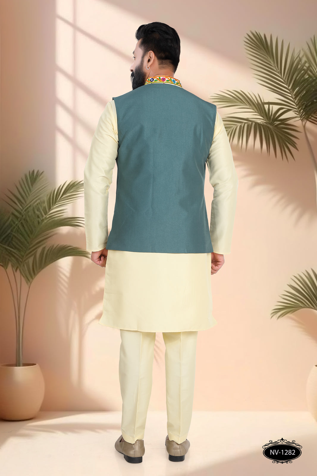 NAVRATRI OPEN-STYLE TEAL BLUE TONE ONLY JACKET