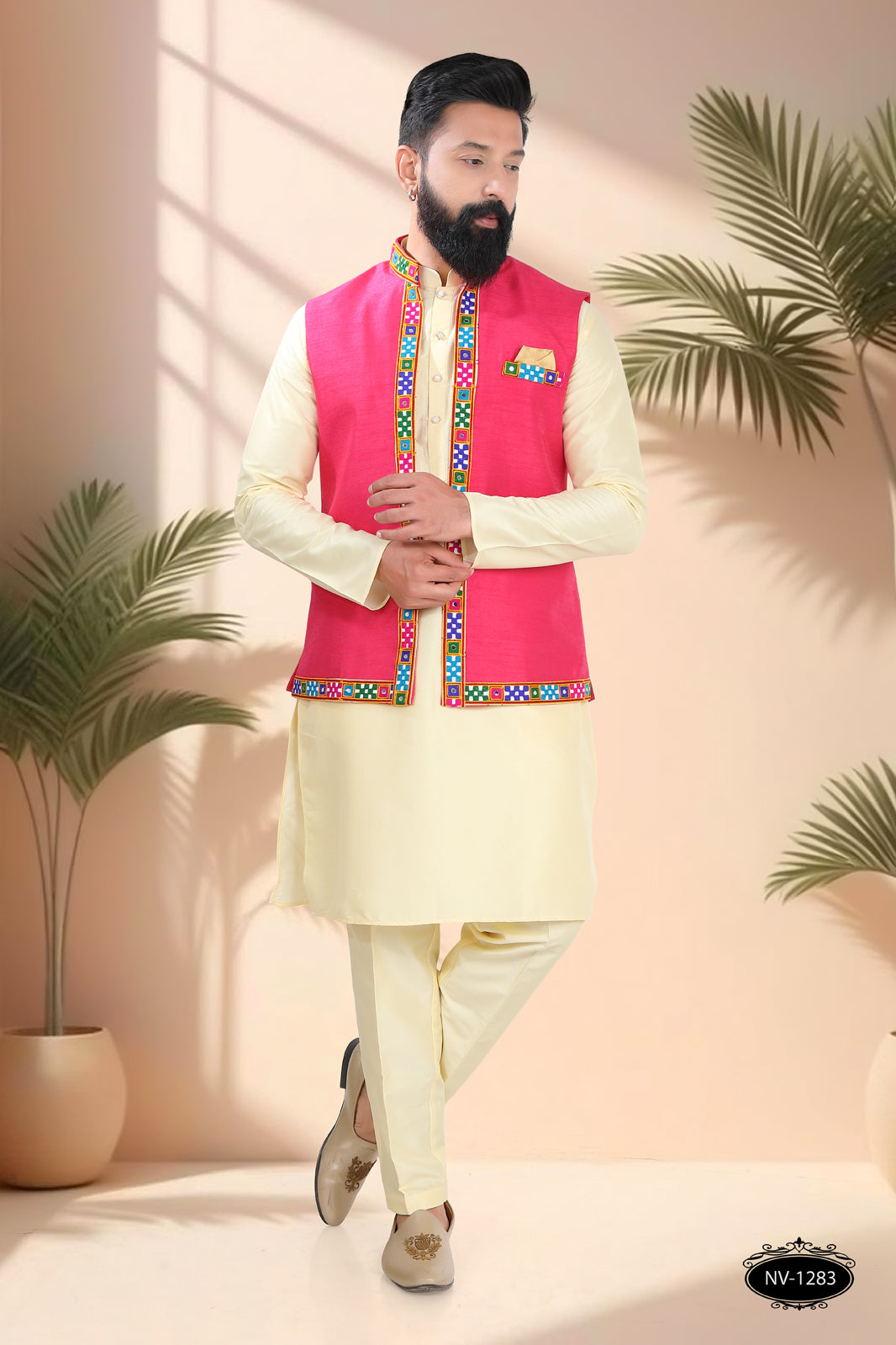 NAVRATRI OPEN-STYLE RANI PINK ONLY JACKET