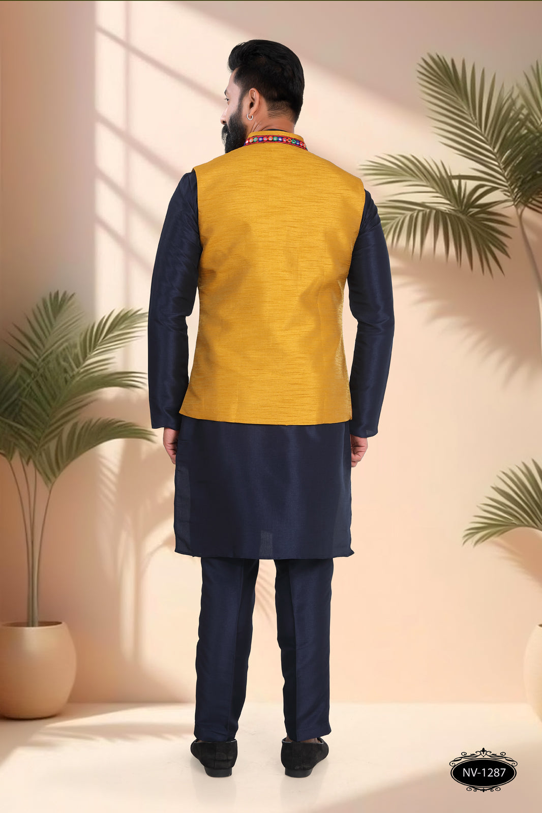 YELLOW OPEN-STYLE ONLY JACKET FOR NAVRATRI