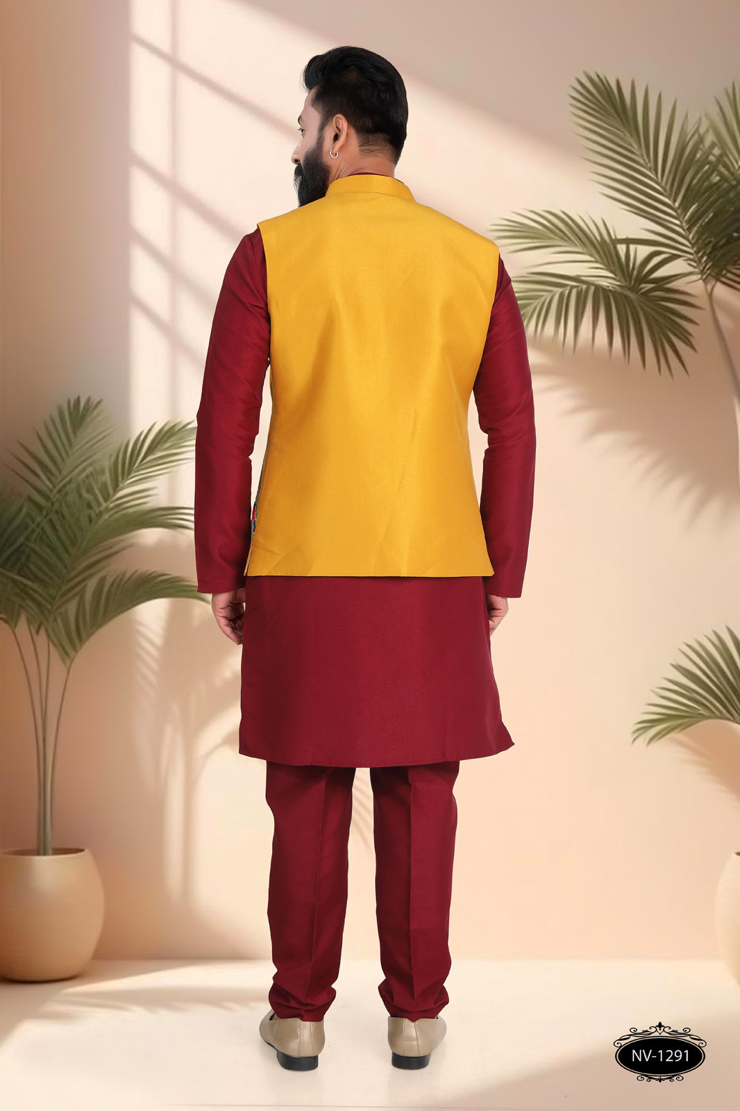 NAVRATRI YELLOW SLEEVELESS ONLY JACKET