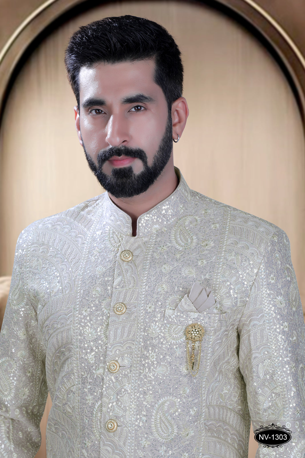 PINK BASE SHERWANI SET WITH HEAVY THREAD-WORK FOR EVERY TARDITIONAL OCCASIONS