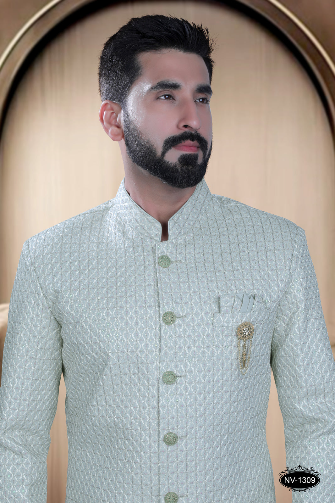 GREEN HUE INDO-WESTERN SET IN THREAD-WORK FOR EVERY OCCASIONS