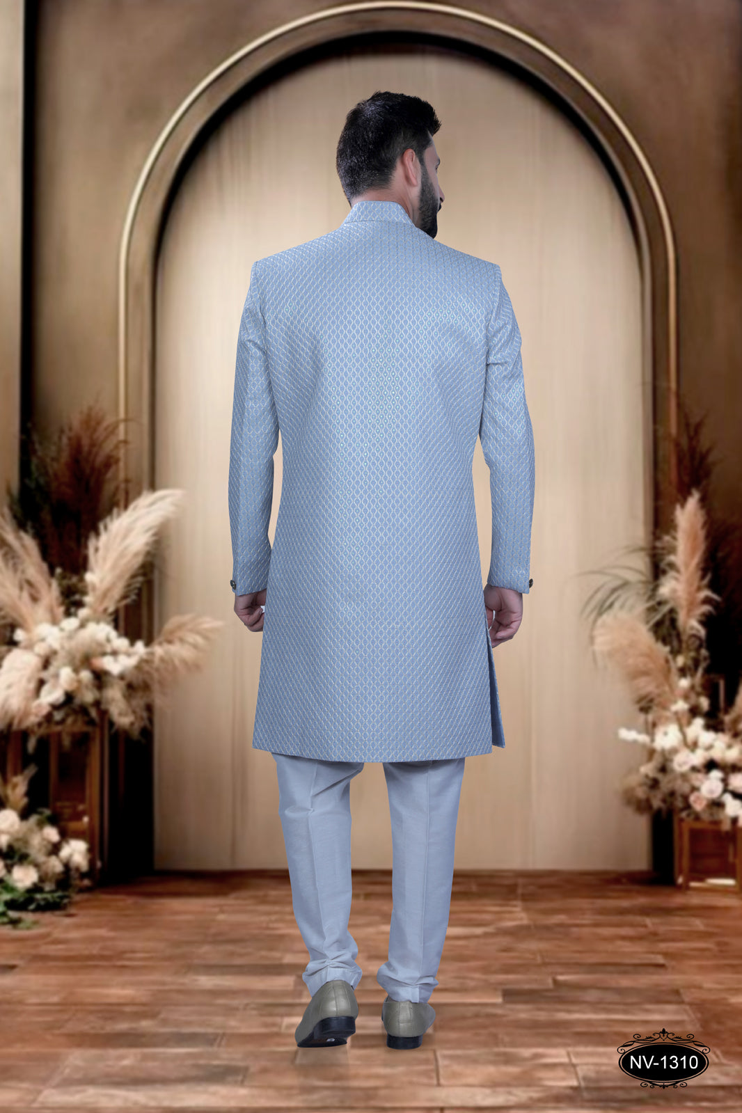 BLUE HUE INDO-WESTERN SET IN THREAD-WORK FOR EVERY OCCASIONS