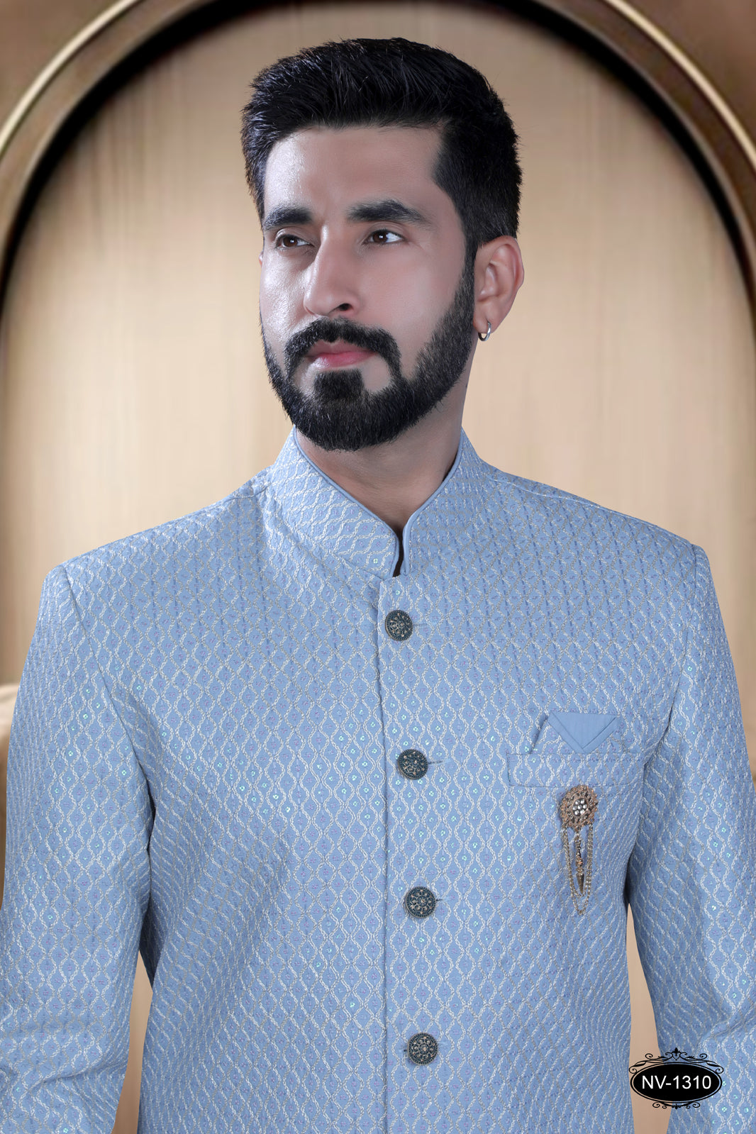 BLUE HUE INDO-WESTERN SET IN THREAD-WORK FOR EVERY OCCASIONS