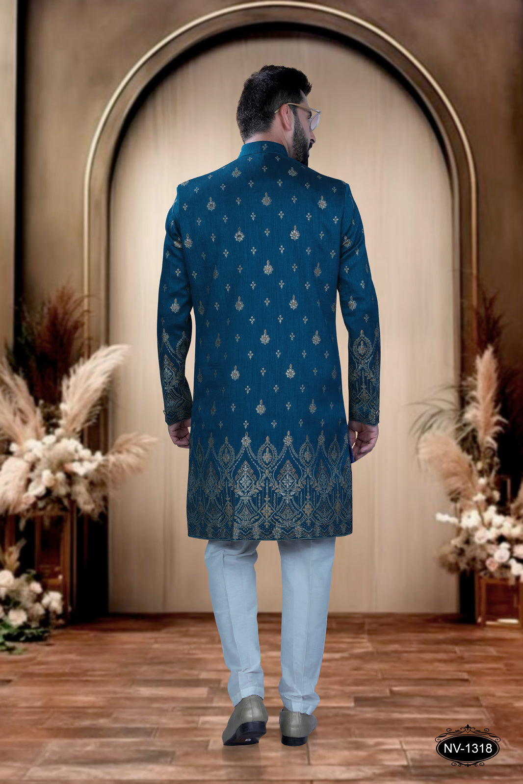 BLUE HUE INDO-WESTERN SET WITH DESIGNER PANEL FOR EVERY OCCASIONS