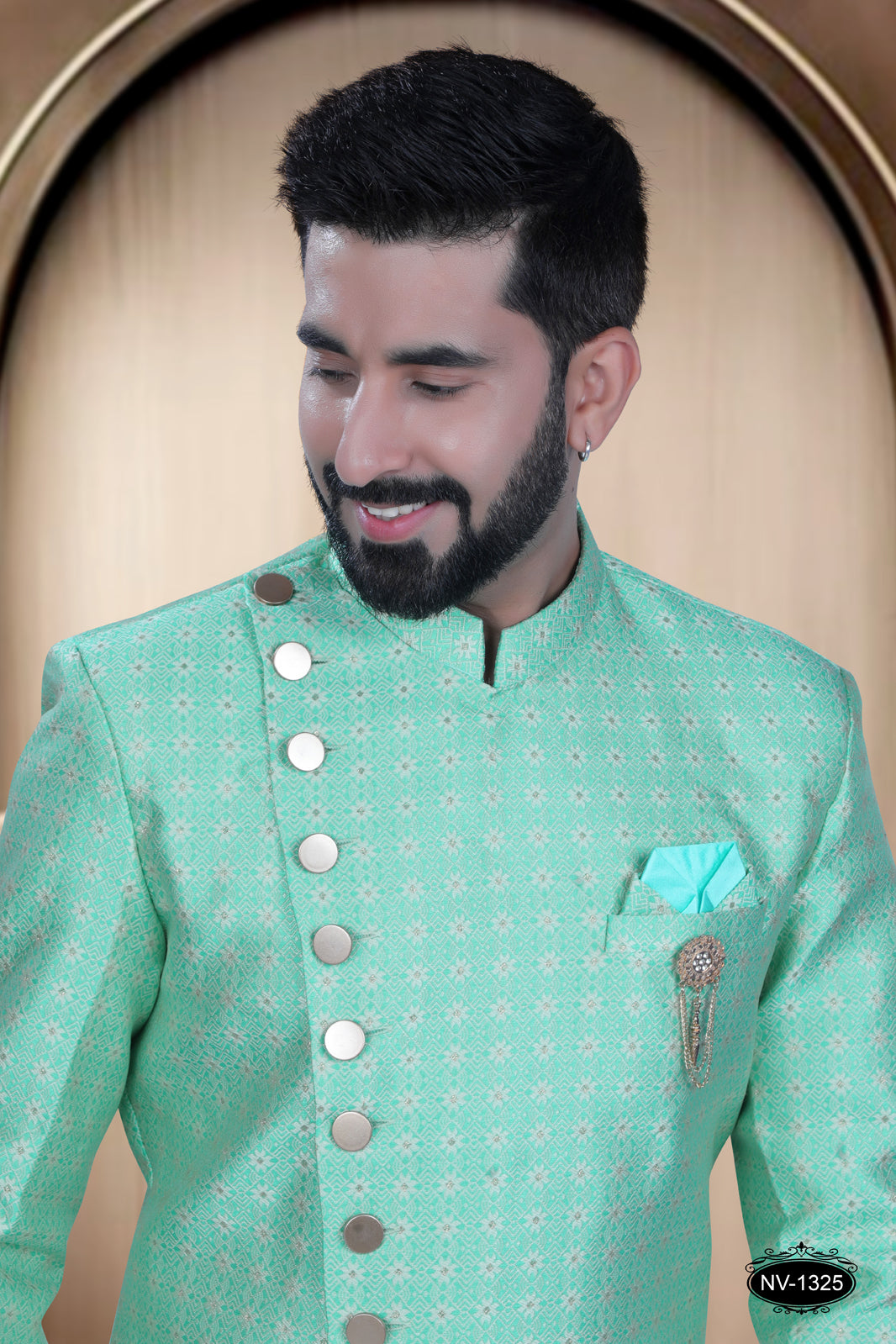 GREEN HUE INDO-WESTERN SET IN UNIQUE PATTERN FOR EVERY OCCASIONS