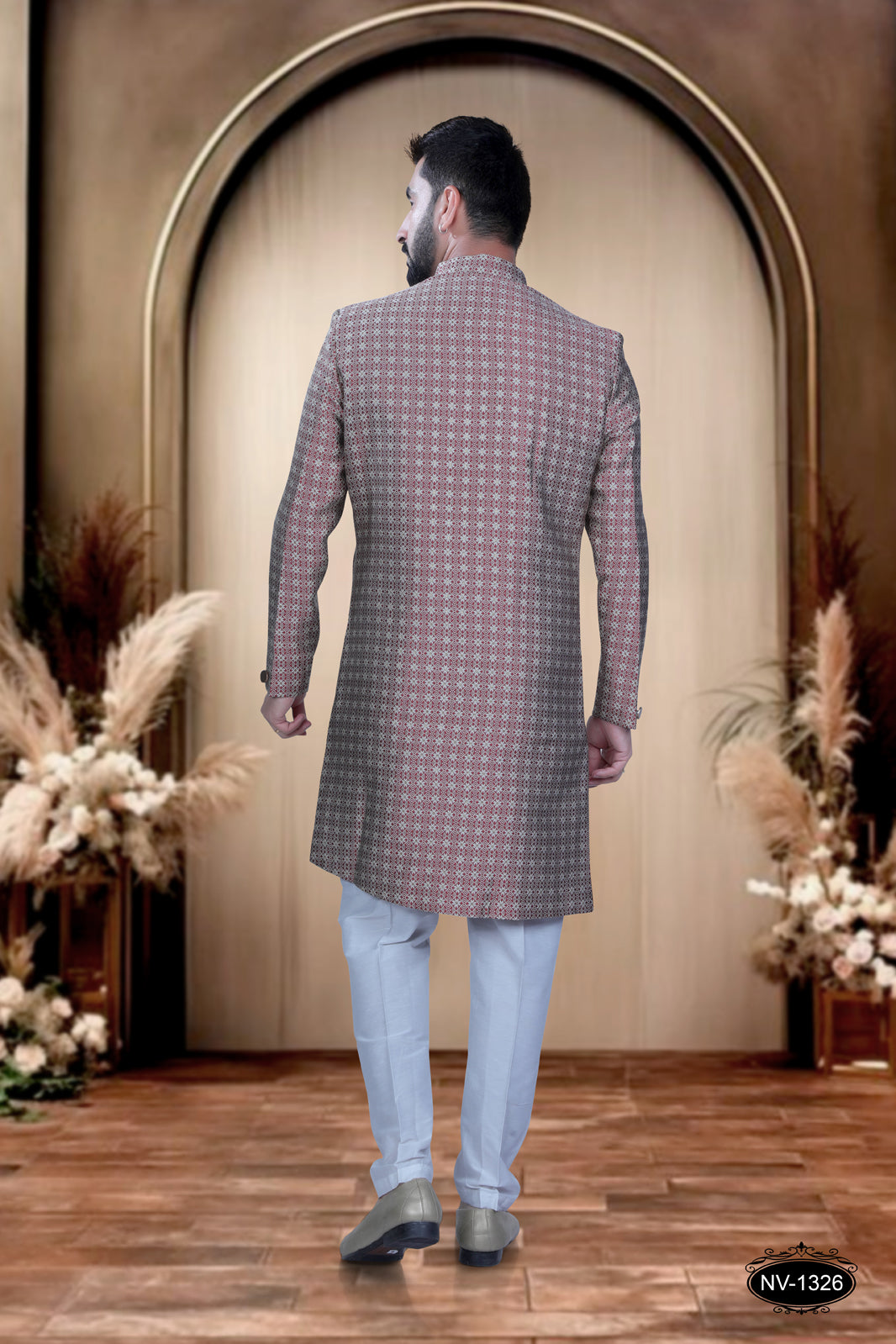 TRENDY RED HUE INDO-WESTERN SET IN UNIQUE PATTERN FOR EVERY OCCASIONS