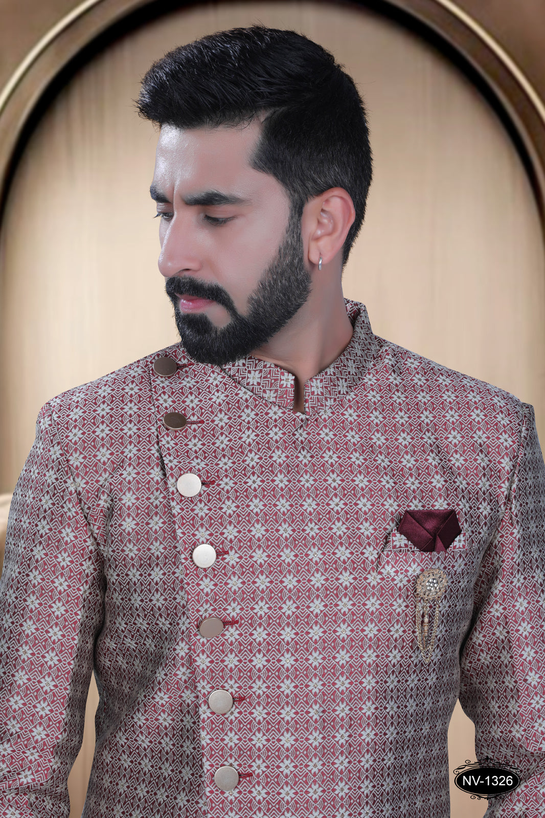 TRENDY RED HUE INDO-WESTERN SET IN UNIQUE PATTERN FOR EVERY OCCASIONS
