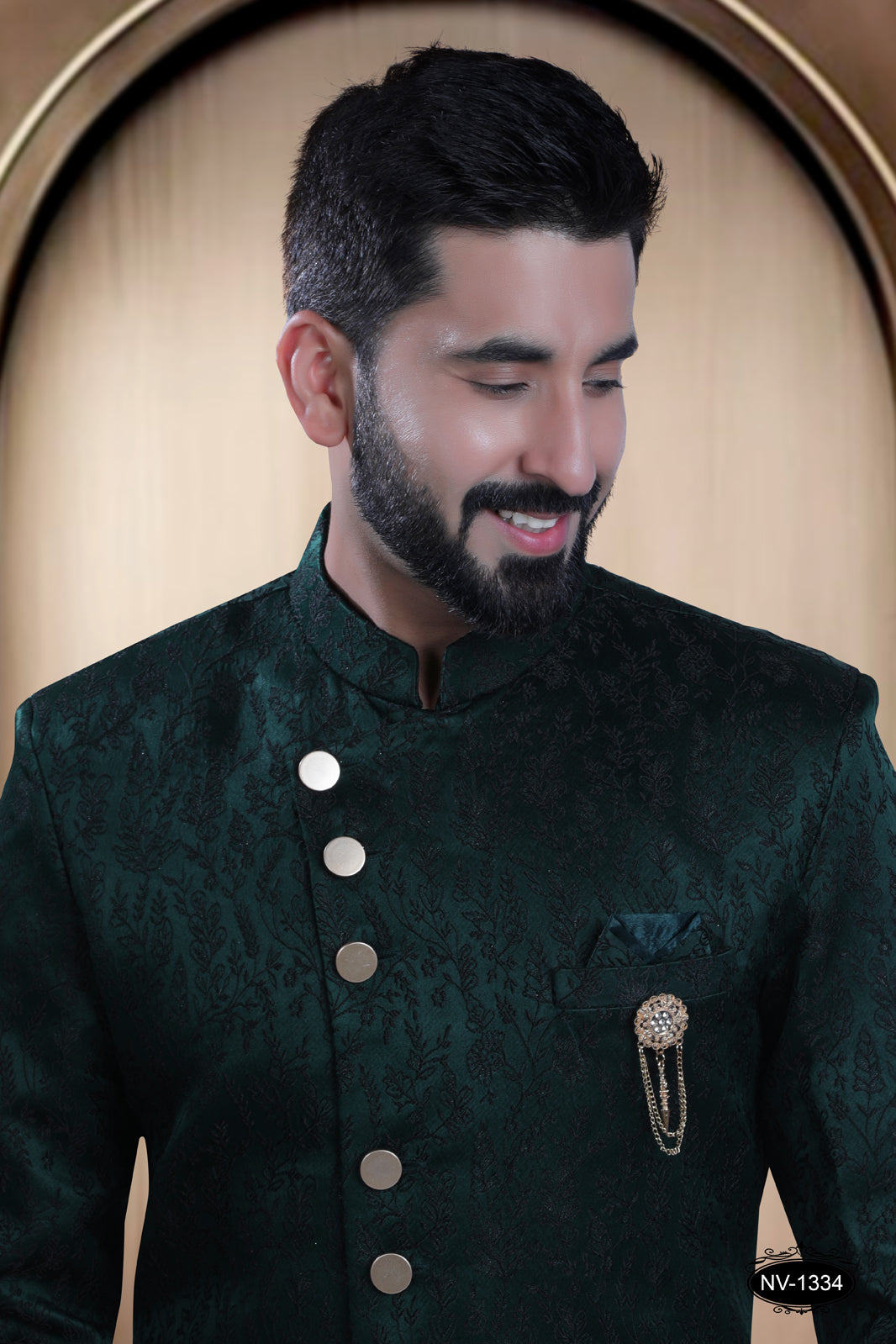 BLUE TONE INDO-WESTERN SET WITH SELF-DESIGN FOR EVERY RITUALS