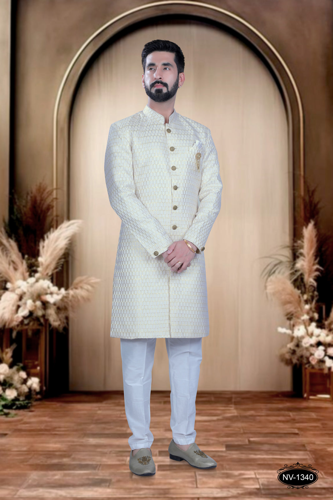 INDI-WESTERN IN YELLOW & WHITE TONE IN EVERY OCCASIONS