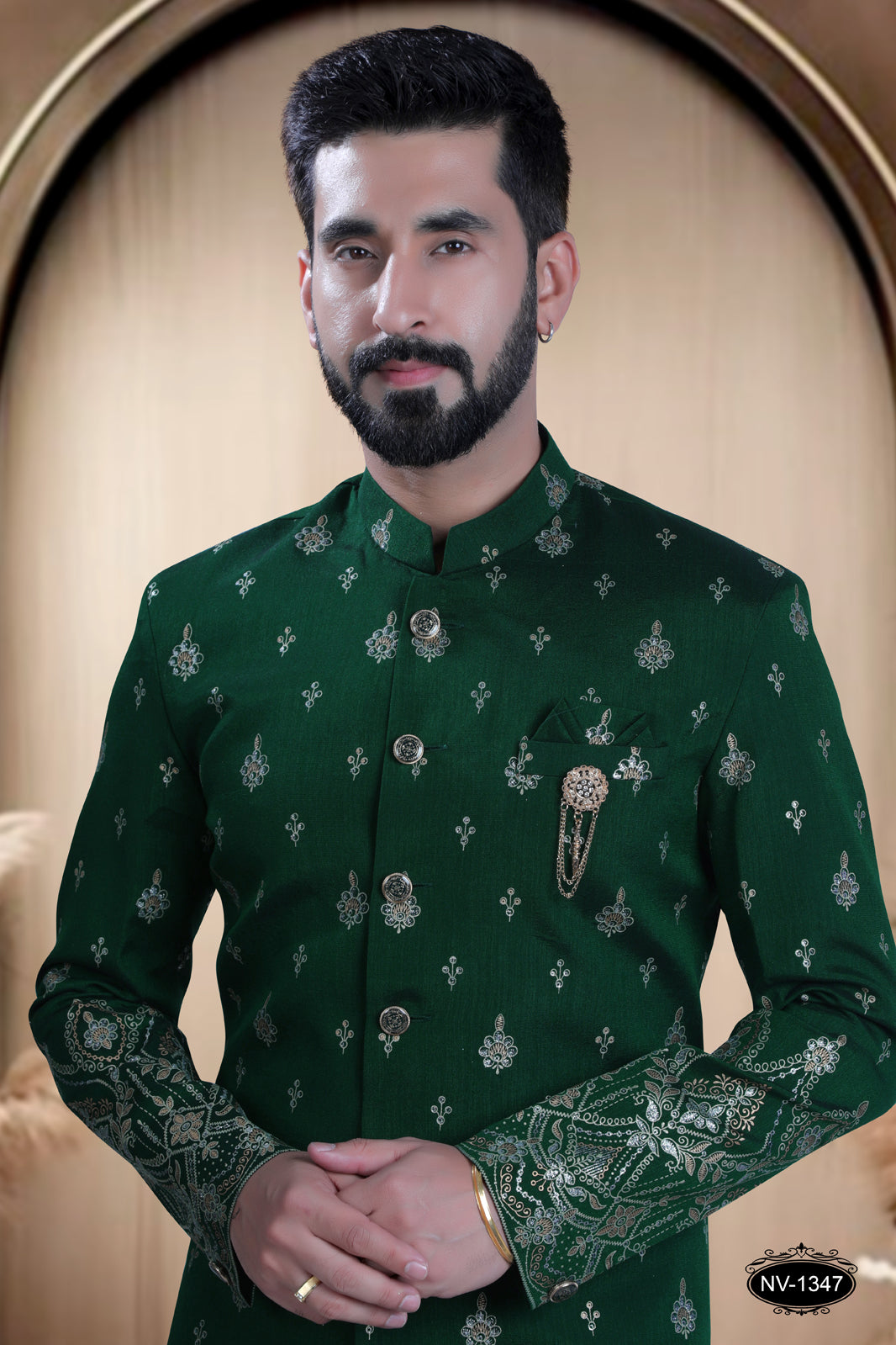 GREEN HUE INDO-WESTERN WITH DESIGNER PANEL FOR EVERY OCCASIONS