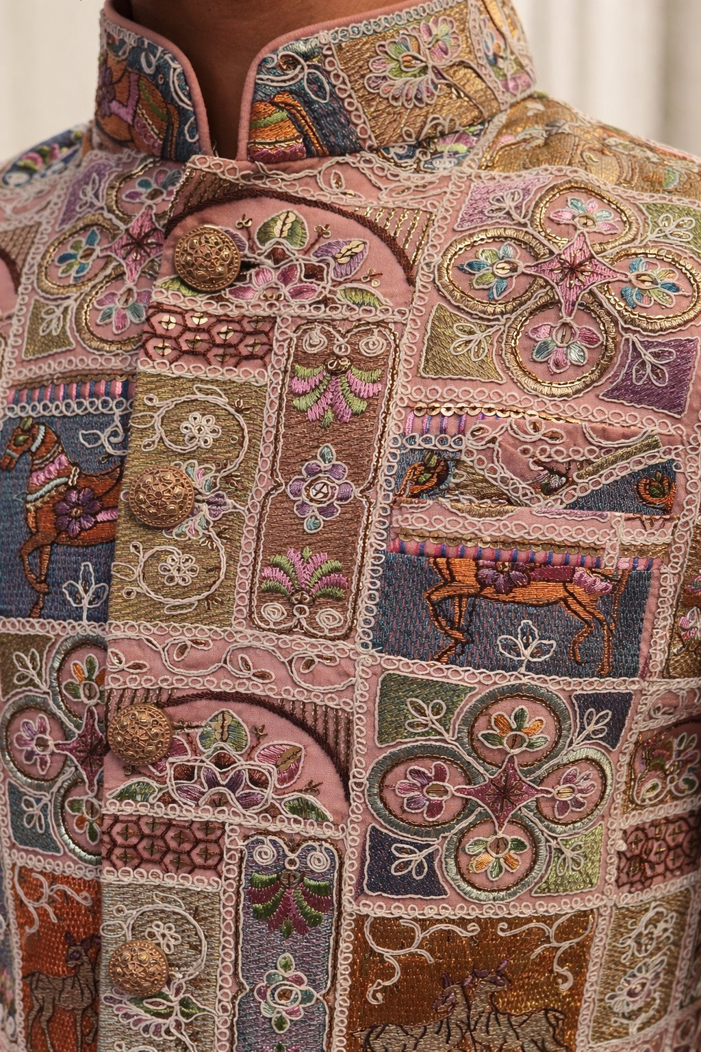 HEAVY THREAD WORK SHERWANI SET WITH DUPATTA  IN PINK HUE , PERFECT FOR EVERY OCCASIONS
